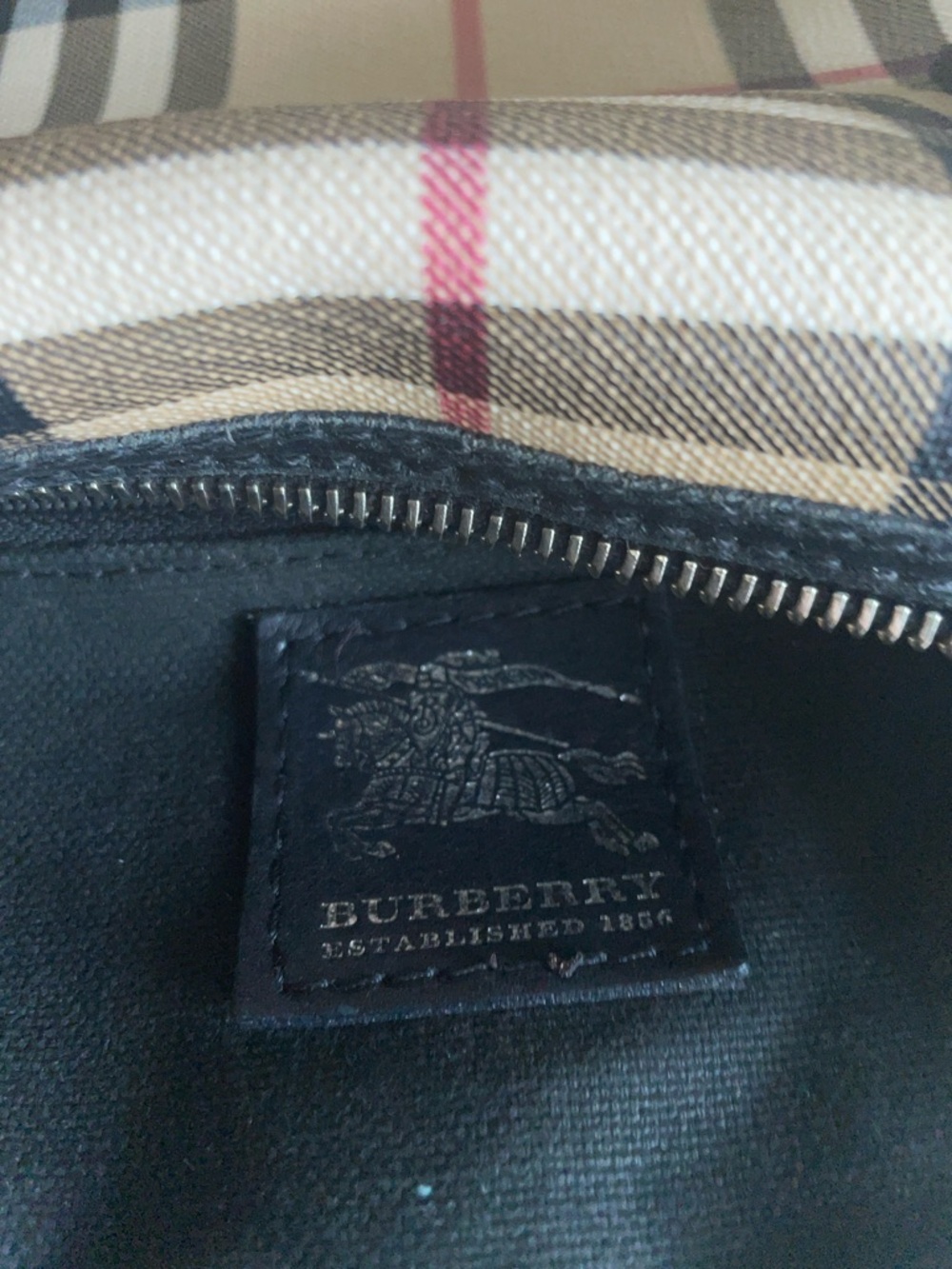 Burberry Mini Beige Plaid Satchel with Black Trim - Picture 7 of 11